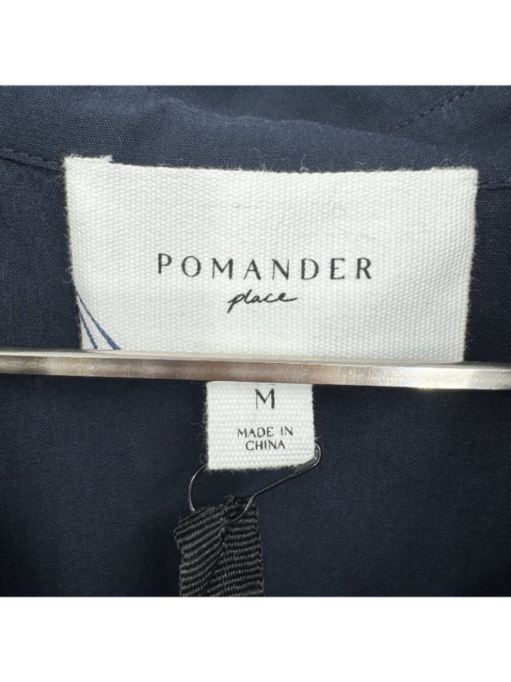 Pomander Place by Tuckernuck Navy Blue Mabel Maxi Dress size M Tier Long Sleeve - Picture 2 of 6